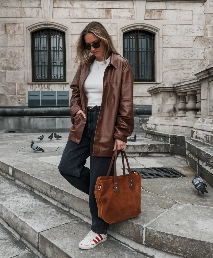 everyday fall outfits ideas 2025 Textured Neutrals with Street Energy
