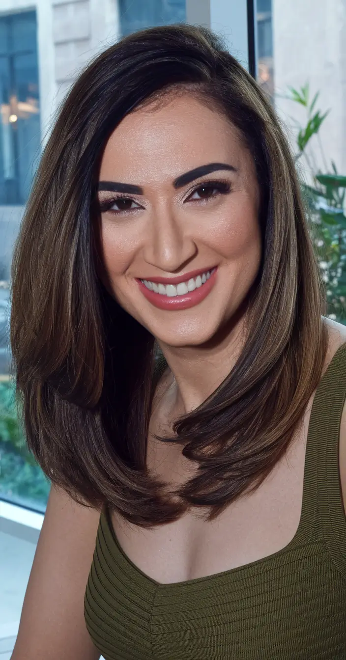 Fall Hair Color Ideas for Brunette 2025 Medium Brown with Balayage Money Piece