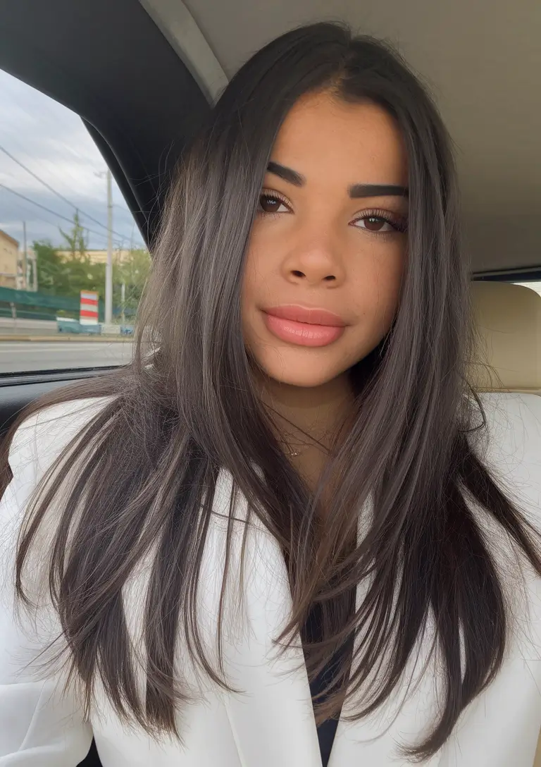 Fall Hair Color Ideas for Brunette 2025 Dark Brunette with Layered Ends