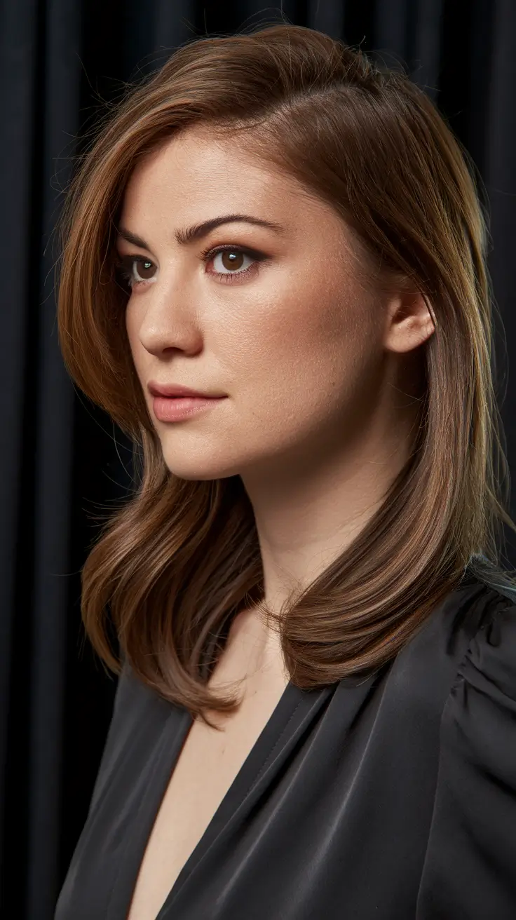 Fall Hair Color Ideas for Brunette 2025 Light Brown Balayage with Soft Layers