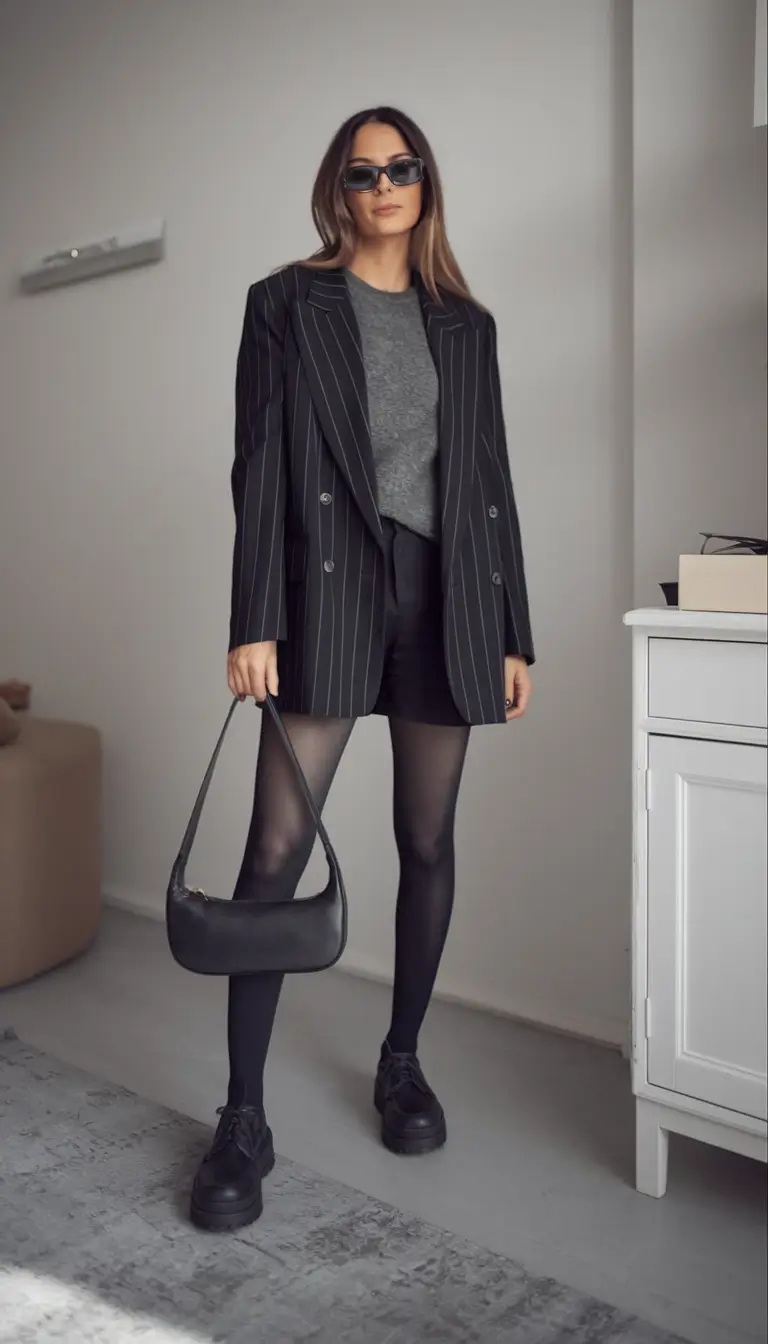 fall office outfits for women ideas 2025 Minimalist Cream Suit with Nude Heels
