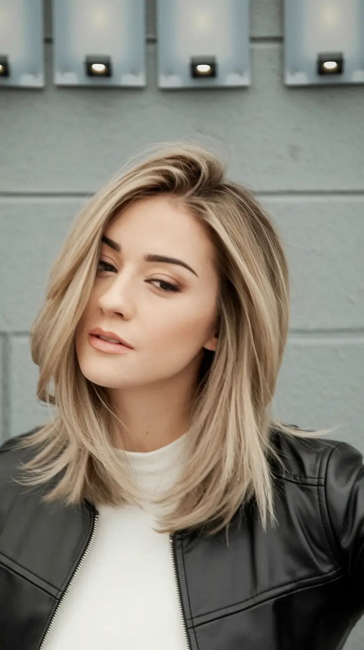 Golden Fall Hair Color for Blondes in 2025 Cool-Golden Medium Cut with Natural Dimension