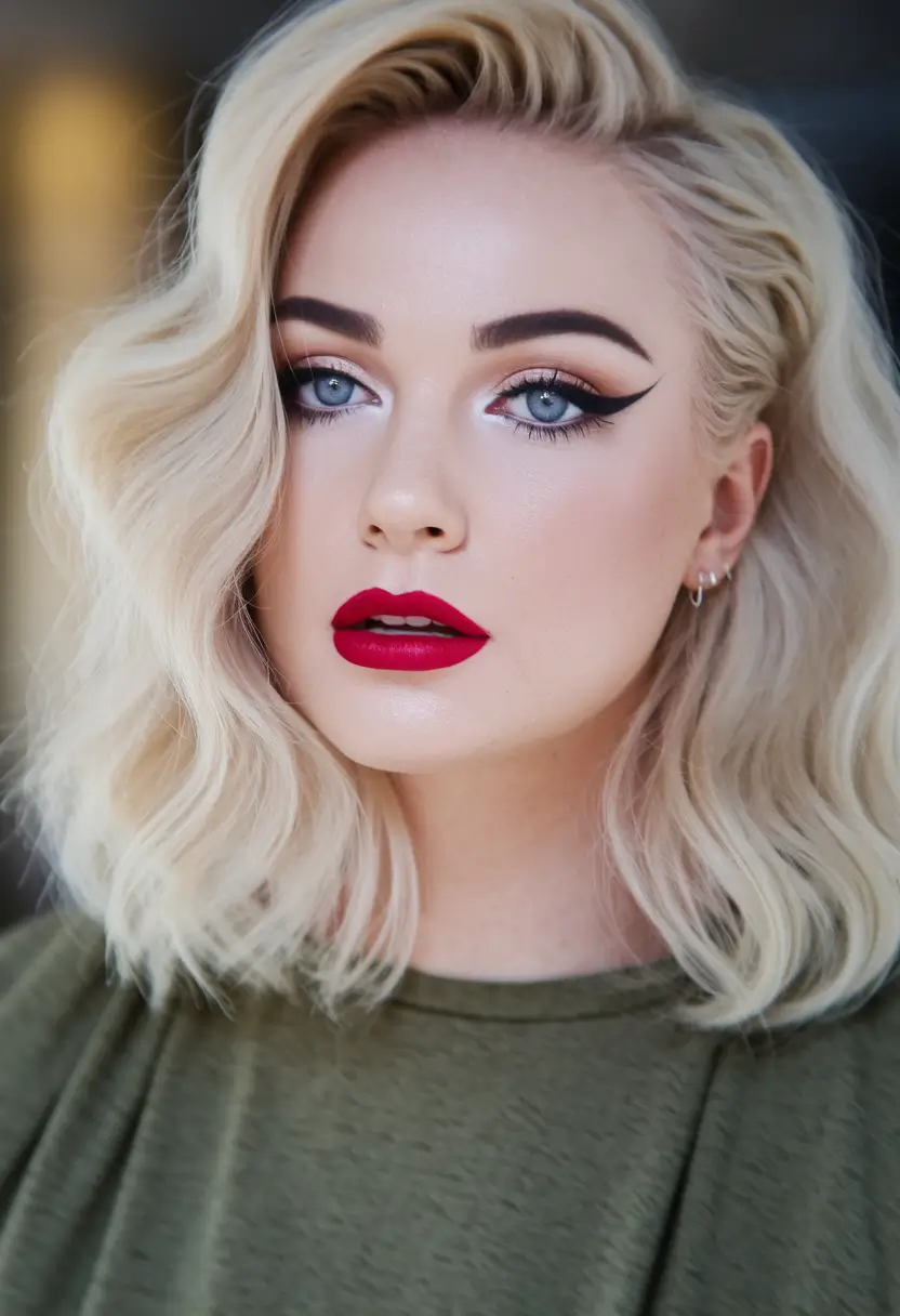 Golden Fall Hair Color for Blondes in 2025 Hollywood Waves with a Retro Twist