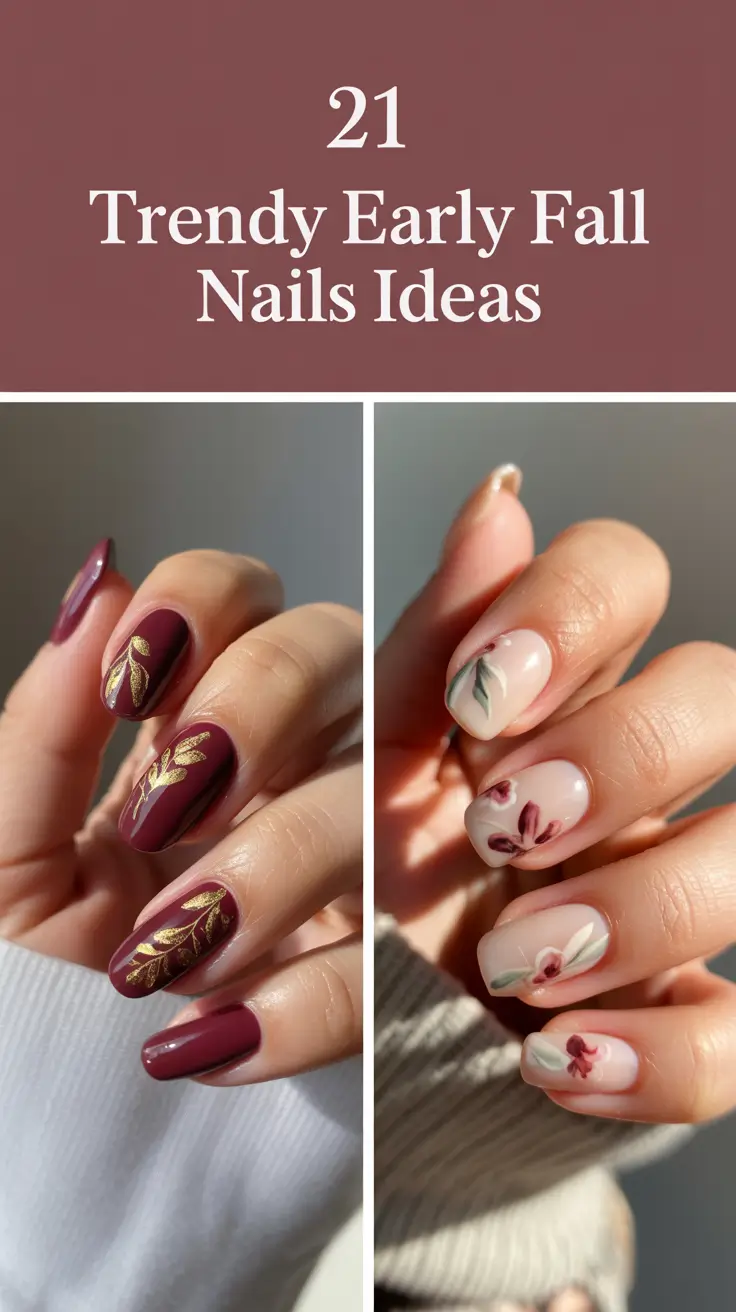 Trendy Early Fall Nails Ideas 2025: Cute Colors, Shapes & Inspo