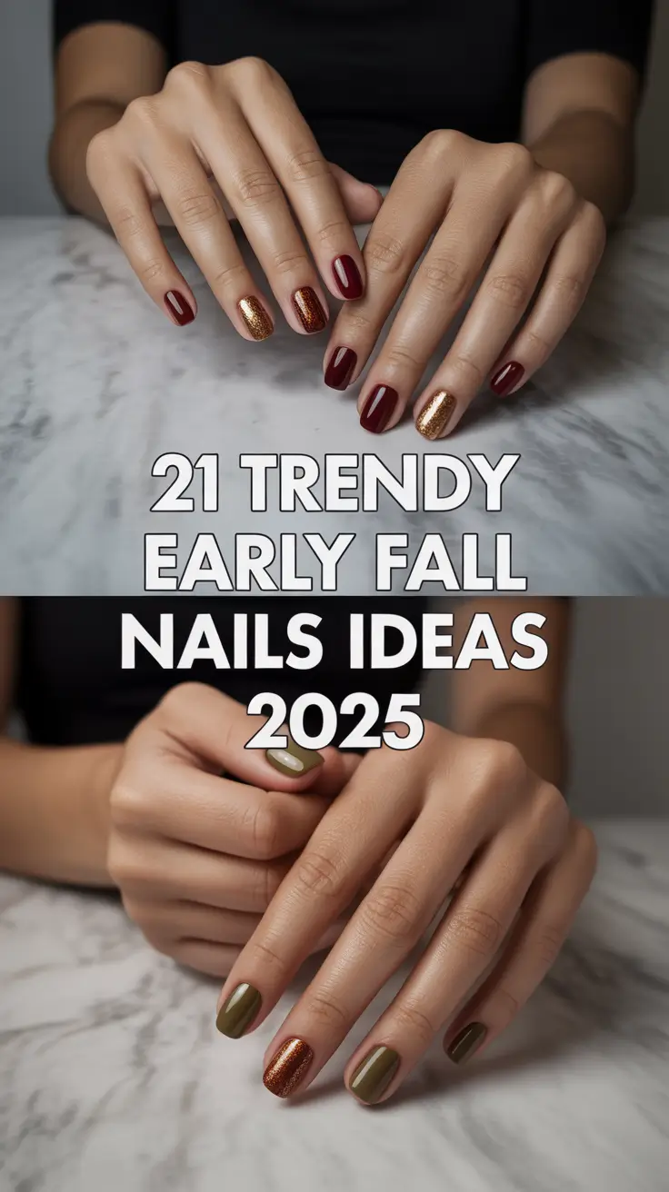 Trendy Early Fall Nails Ideas 2025: Cute Colors, Shapes & Inspo