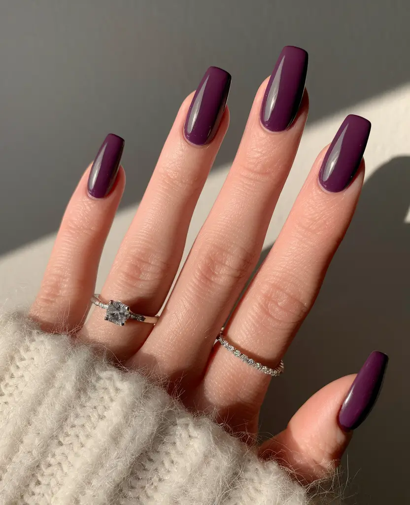 Trendy Fall Nail Colors - New Shades 2025 Plum Purple