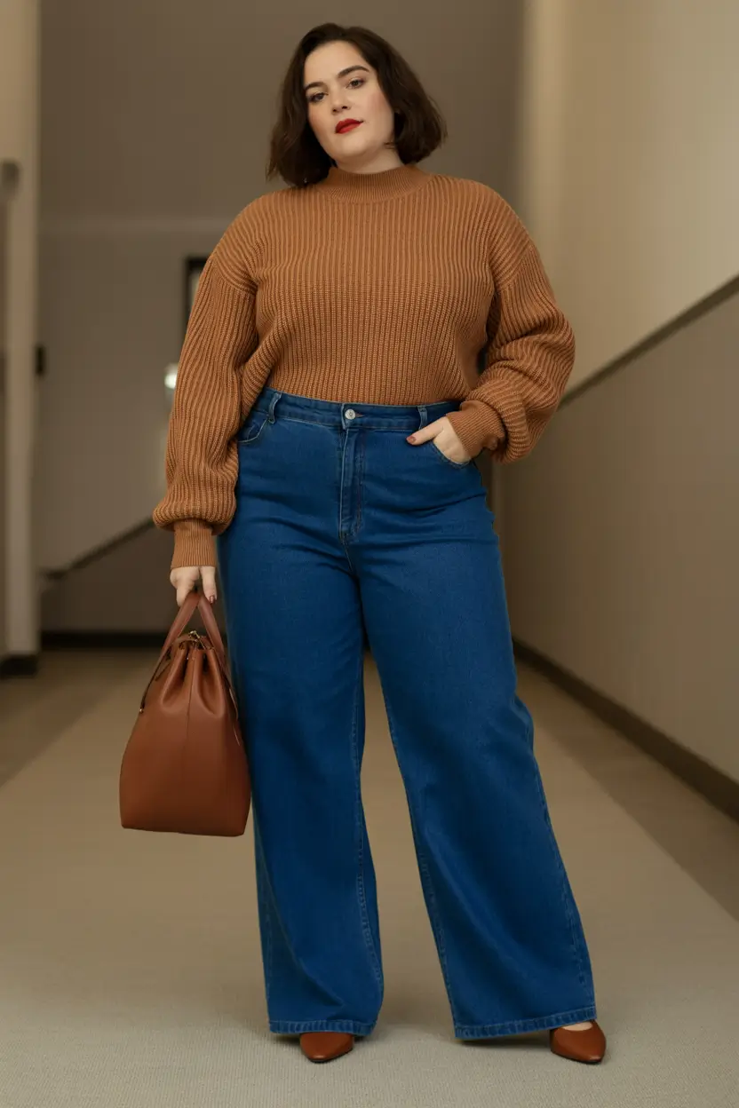 Capsule Wardrobe Guide Winter 2025-2026 Plus Size Warm Knits with Classic Denim