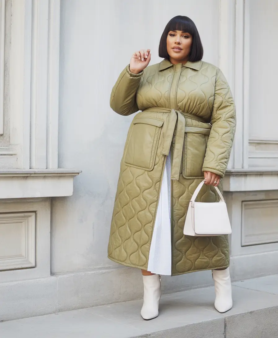 Capsule Wardrobe Guide Winter 2025-2026 Plus Size Quilted Coat Sophistication