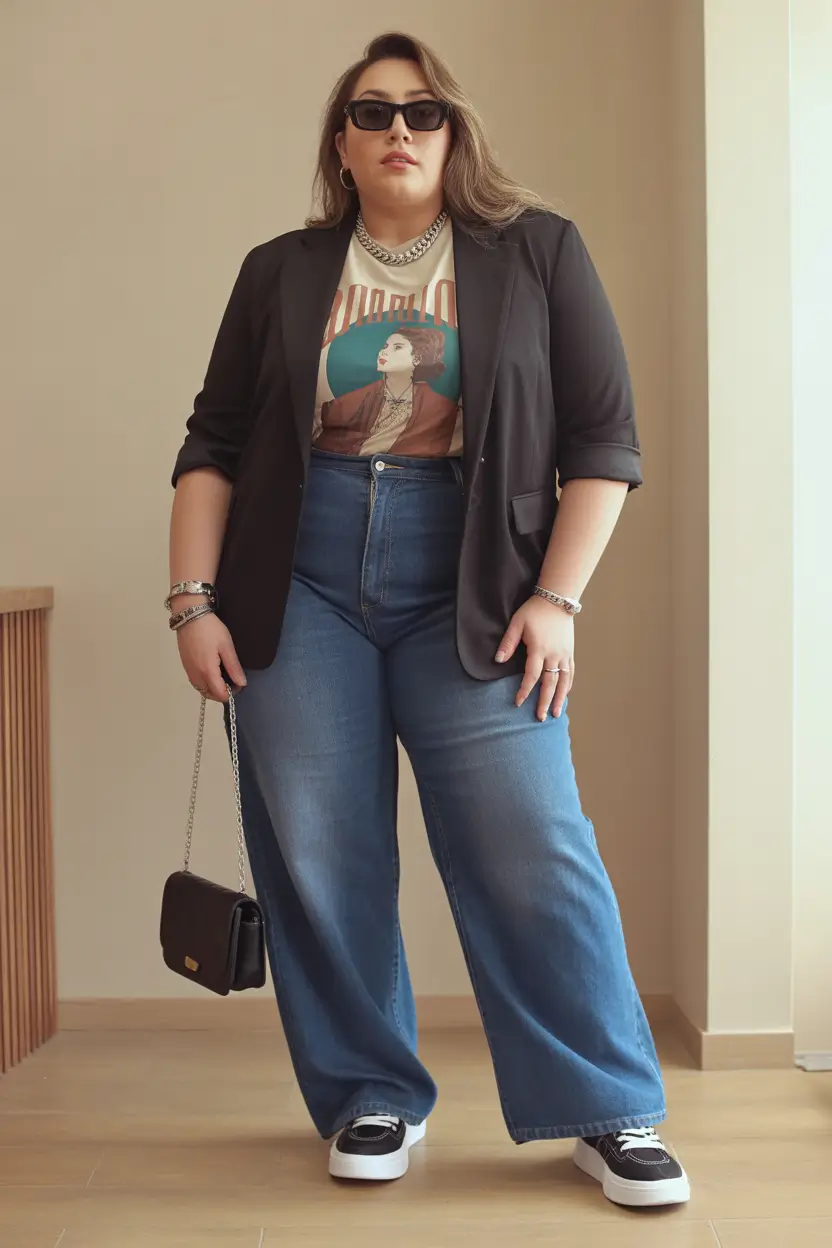 Capsule Wardrobe Guide Winter 2025-2026 Plus Size Blazer Cool Meets Denim Ease