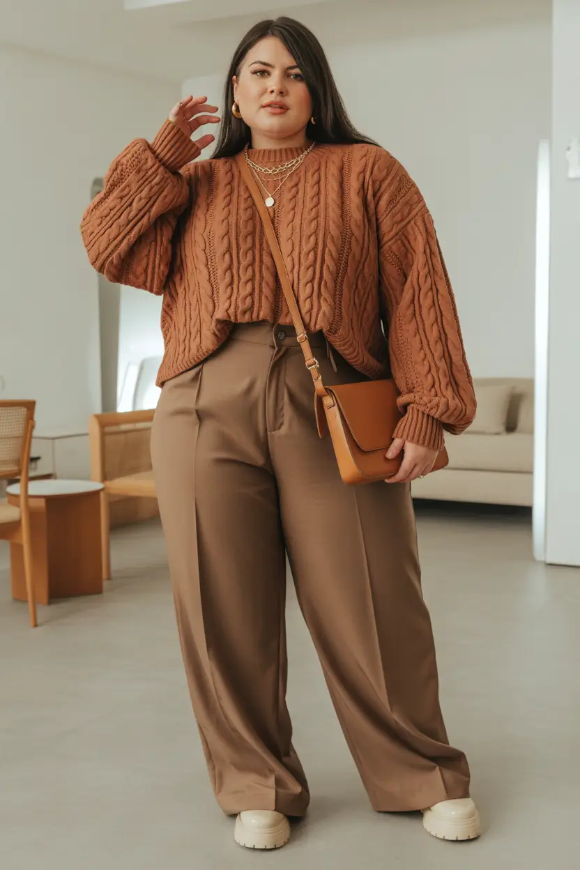 Capsule Wardrobe Guide Winter 2025-2026 Plus Size Cozy Neutrals in Texture Play