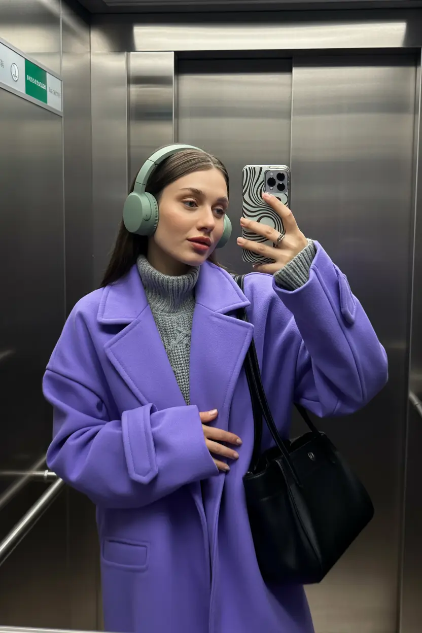 Casual Outfits for Winter 2025–2026 Lavender Calm with a Modern Edge
