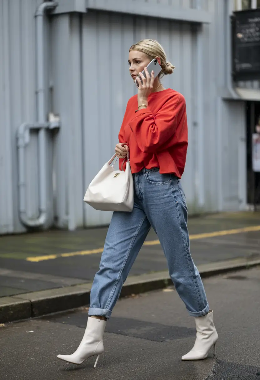 Early Winter Fashion Outfits 2025 Bright Red Energy