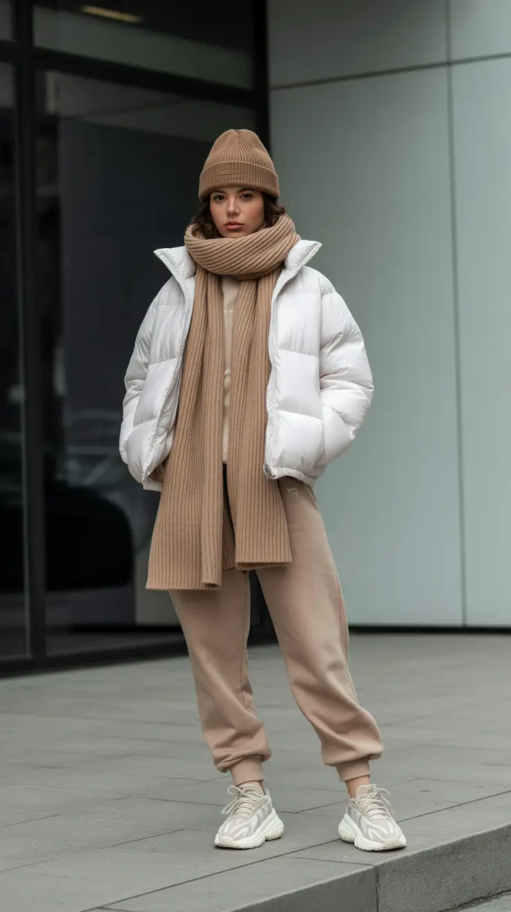 Everyday Cozy Outfits for Winter 2025 / 2026 Beige and White Minimalist Layers