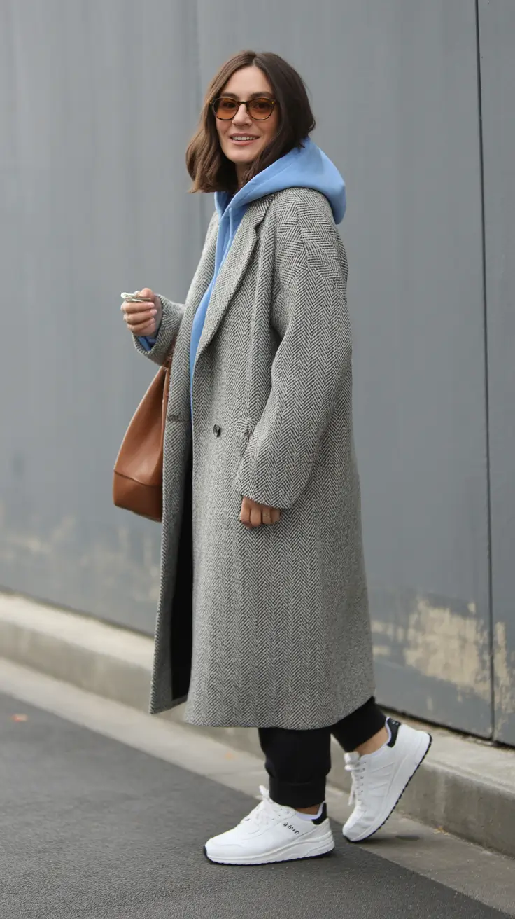 Everyday Cozy Outfits for Winter 2025 / 2026 Hoodie Under Coat Vibes
