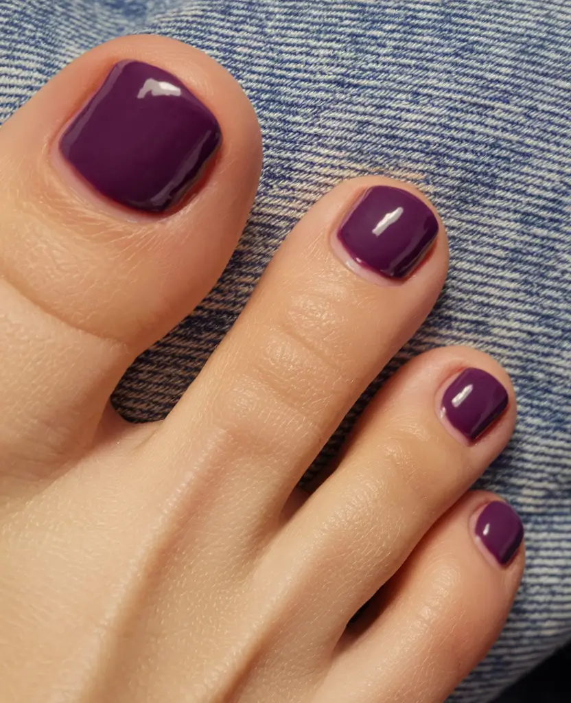 Fall Seasonal Toe Nails for October 2025 Plum Perfection
