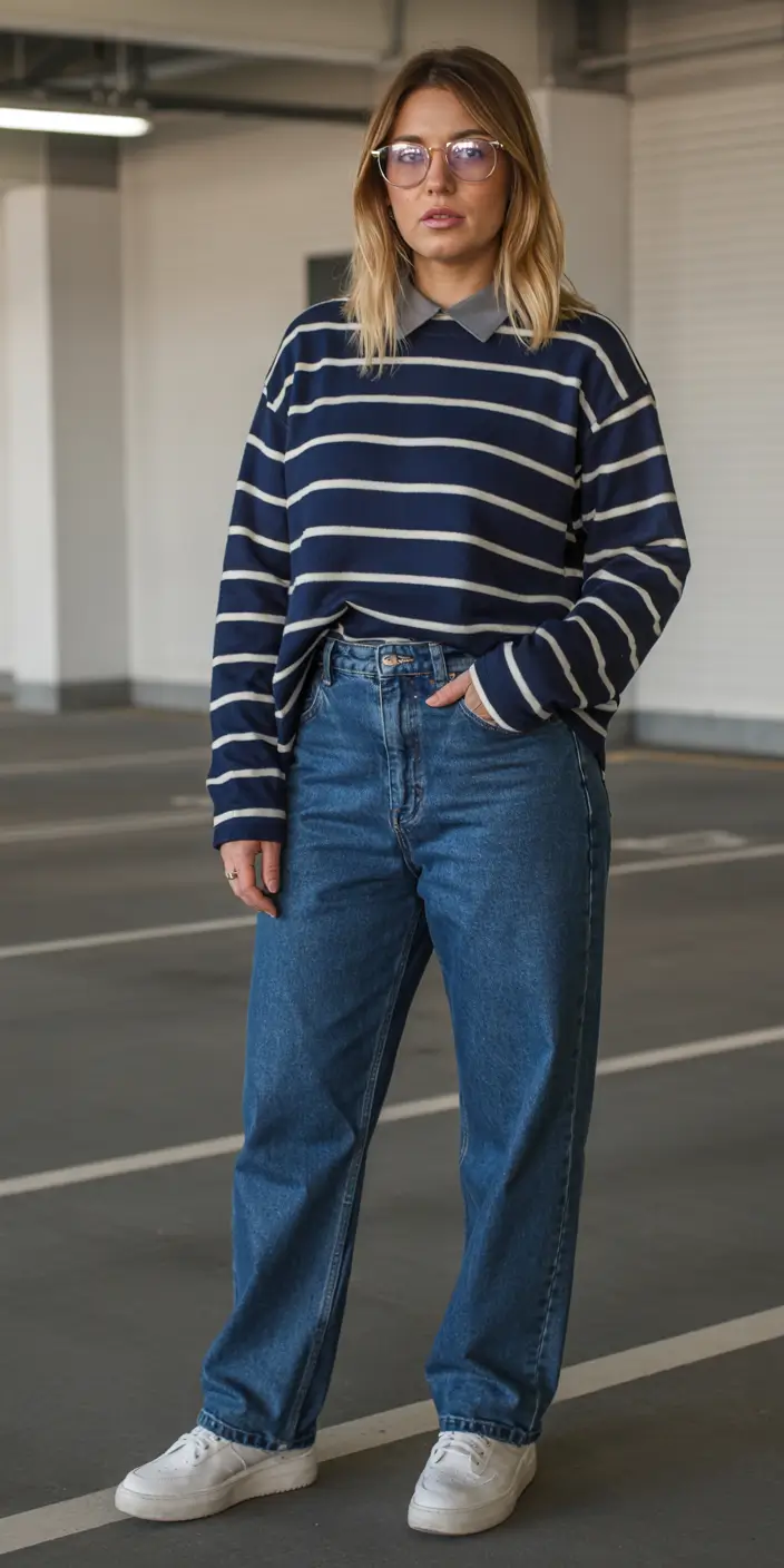 Fall to Winter 2025 Outfit Ideas Striped Comfort