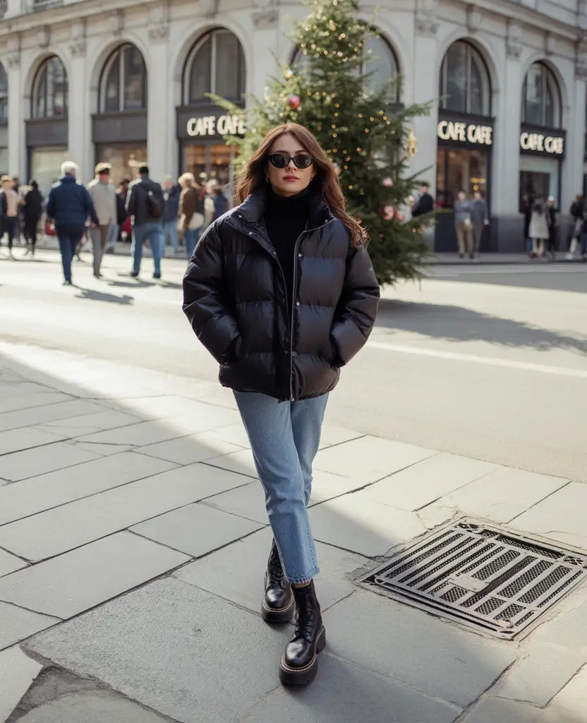 Fashion Inspo for Winter 2025 - 2026 Puffer Power in the City