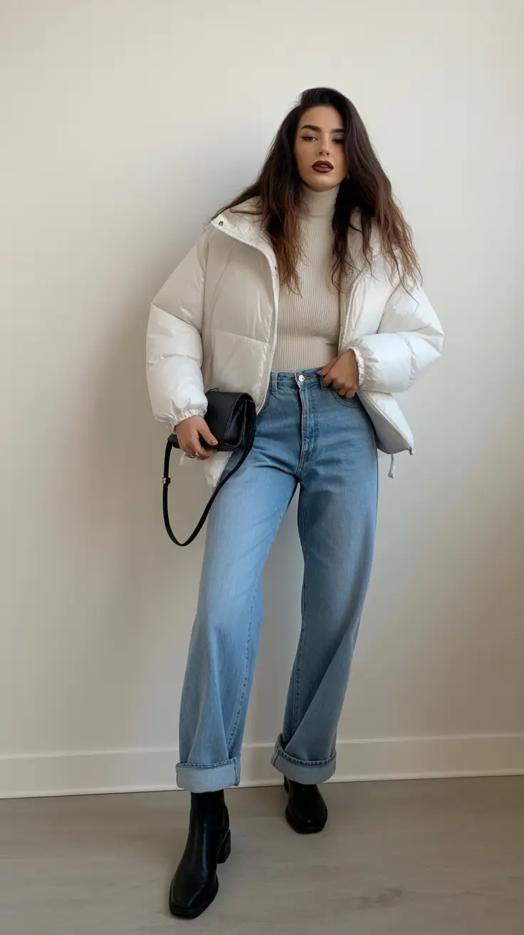 Fashion Inspo for Winter 2025 - 2026 Winter White and Denim Vibes