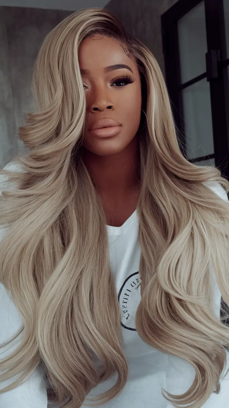 Hairstyles for Black Women Winter 2025-2026 Hollywood-Inspired Platinum Layers
