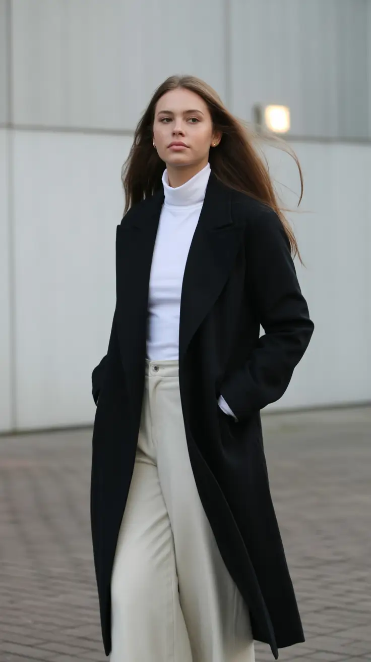 NYC Winter Outfits 2025 / 2026 Street Style Guide Classic Black and White Contrast
