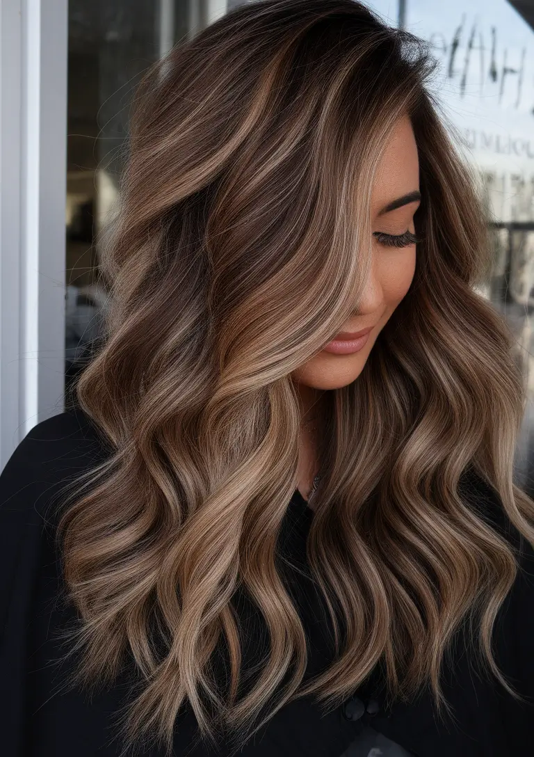 October 2025 Fall Hair Color Trends Golden Bronde Balayage