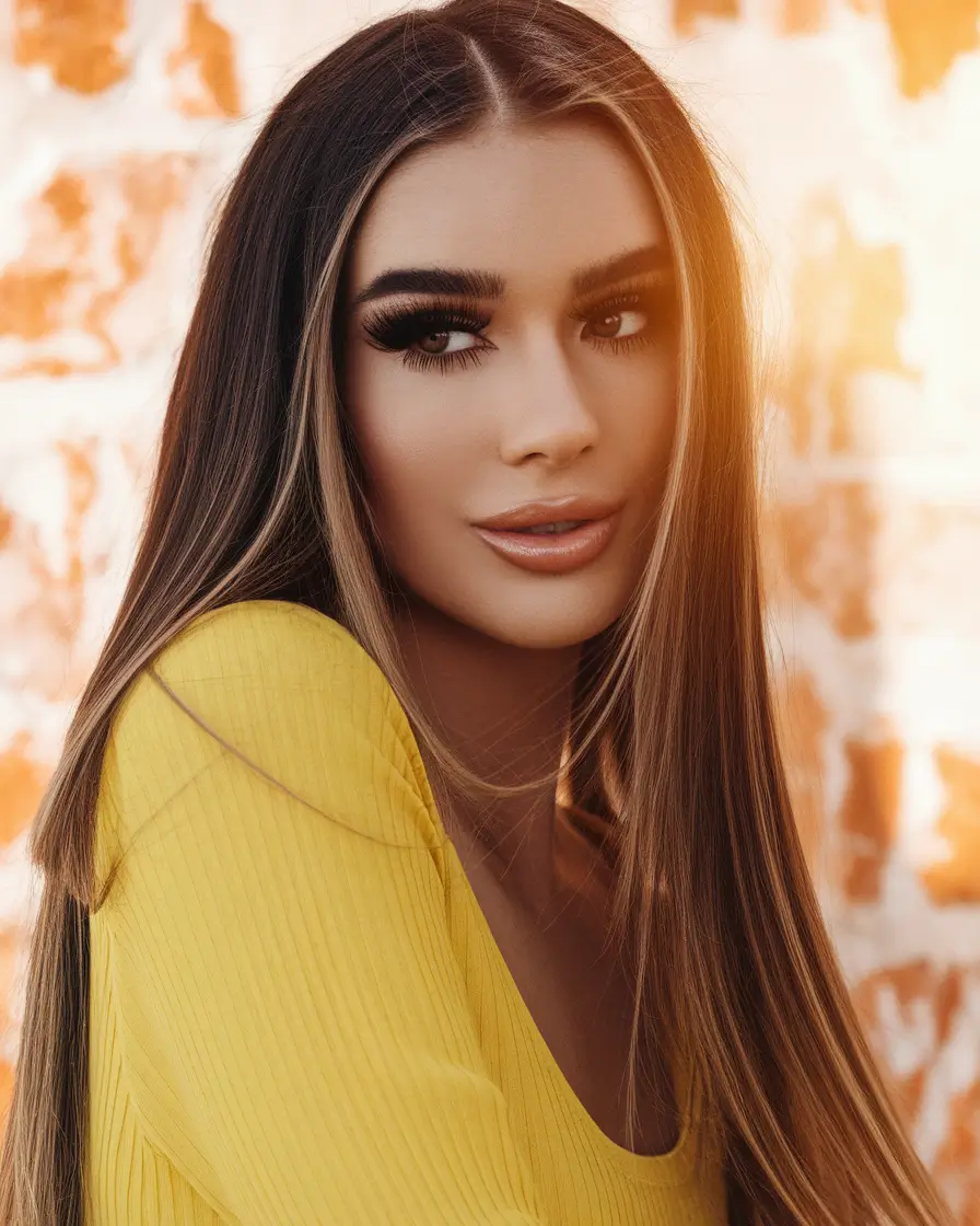 October 2025 Fall Hair Color Trends Golden Ombre Sleekness