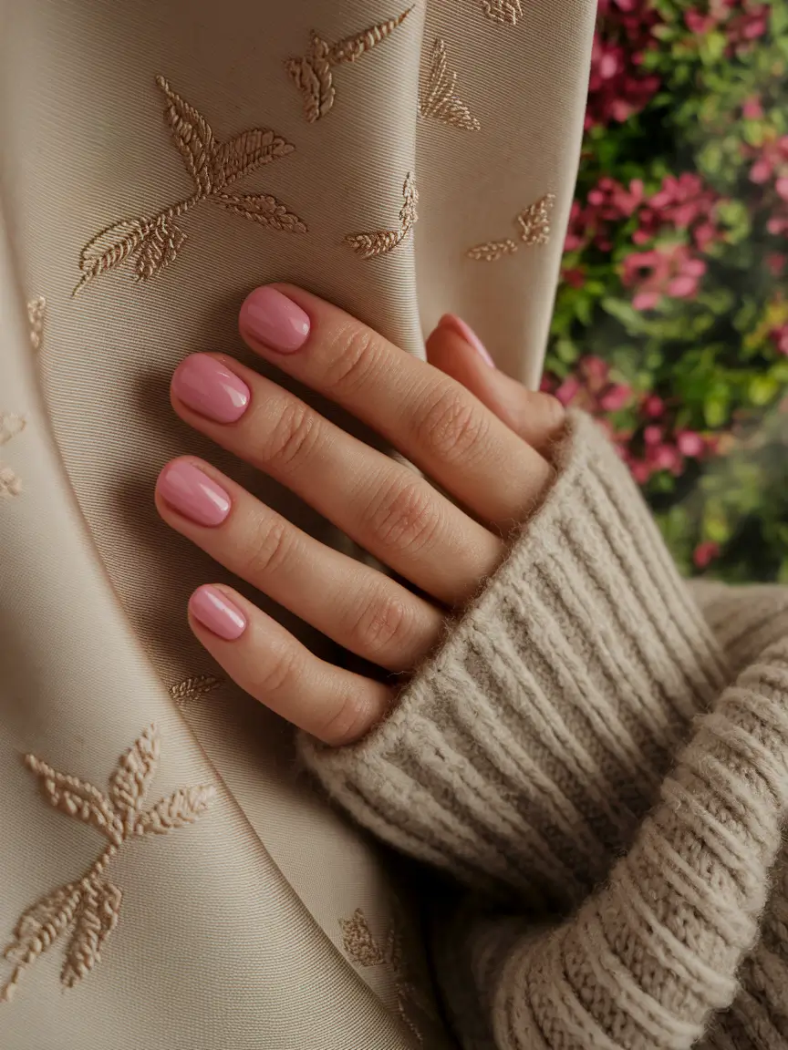 October 2025 Nail Colors Ideas Classic Cozy Pink