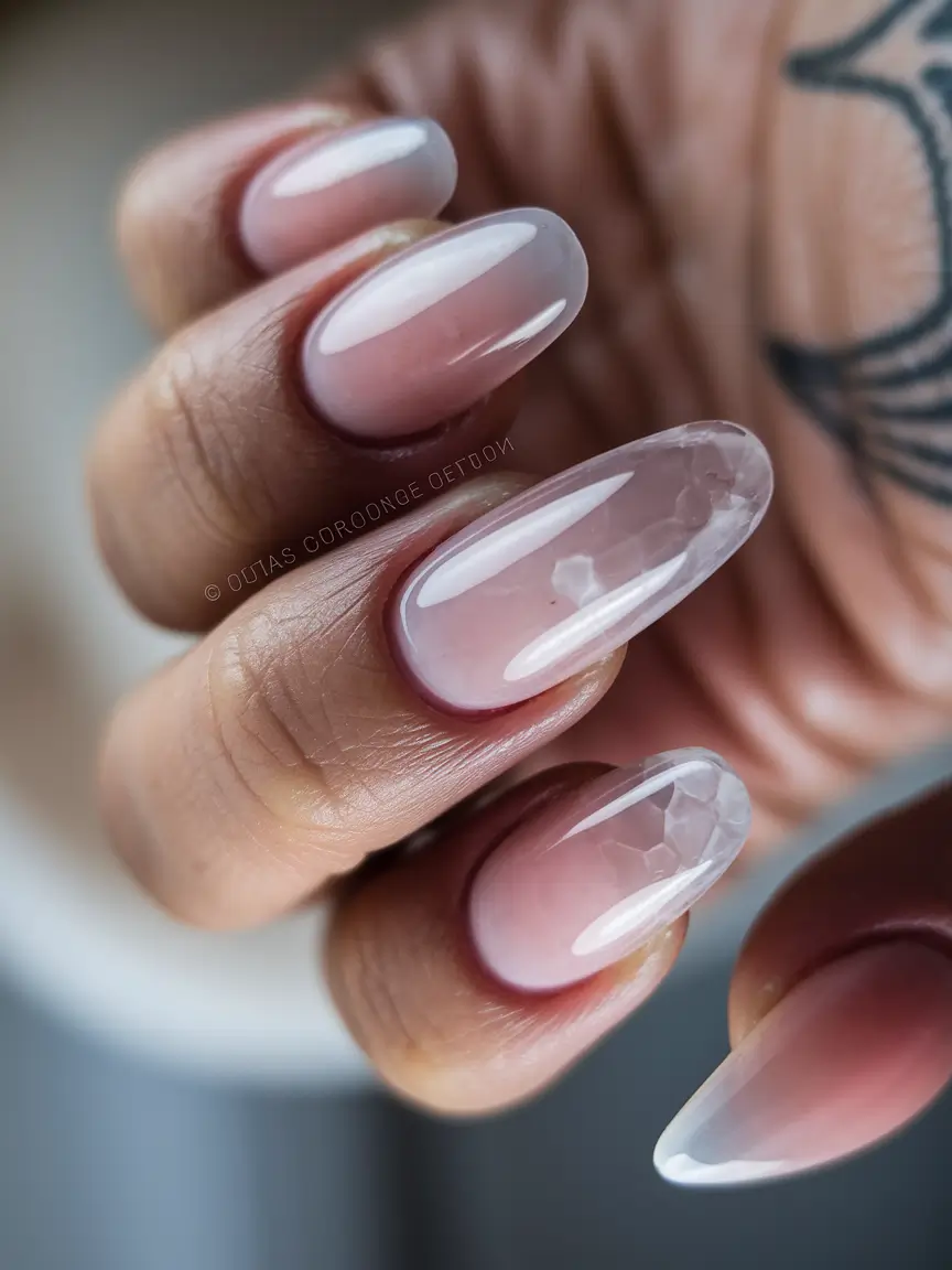 October 2025 Nail Colors Ideas Crystal Quartz Illusion