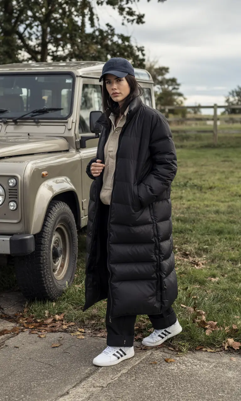 Outfit Inspiration for Winter 2025 / 2026 Sporty Longline Puffer