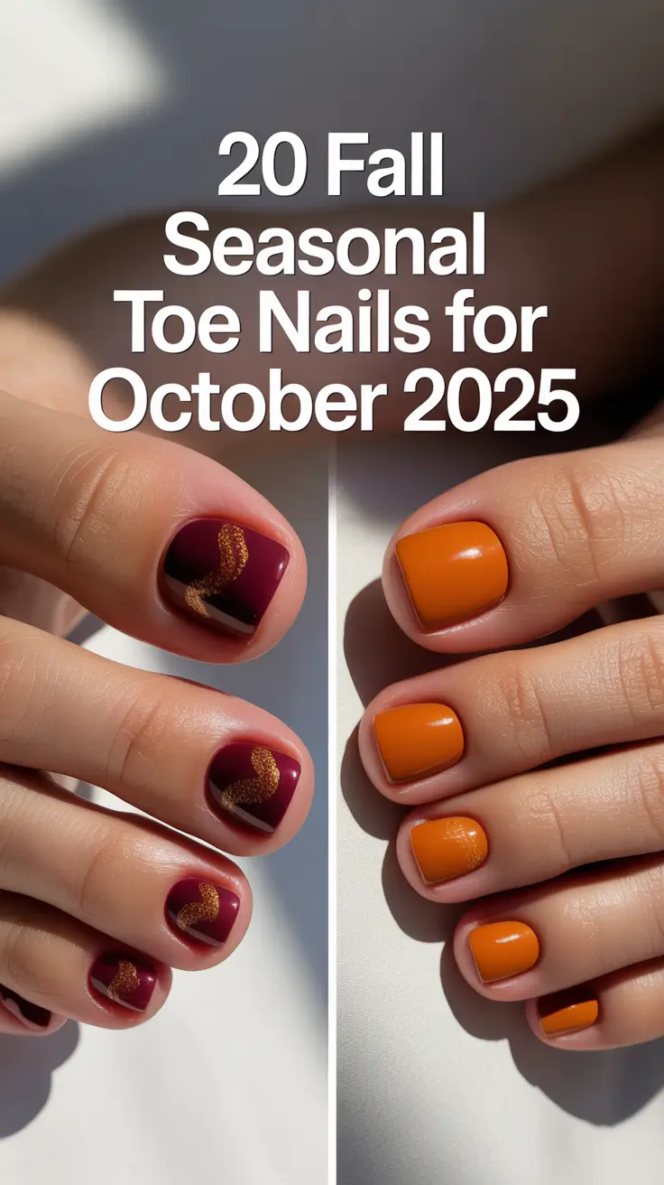 Fall Seasonal Toe Nails for October 2025 – Trendy Colors & Designs