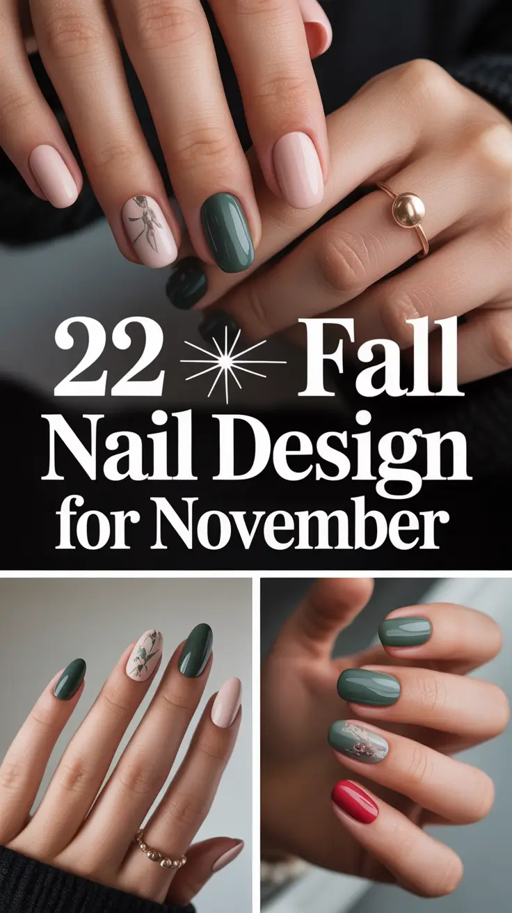Fall Nail design for November 2025: Trendy Almond, Short French & Bold Seasonal Ideas