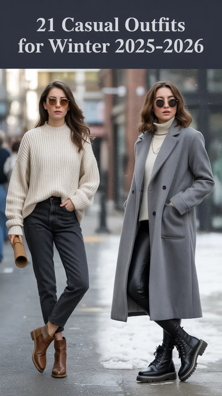 Casual Outfits for Winter 2025–2026: Chic and Comfy Style Ideas for Women