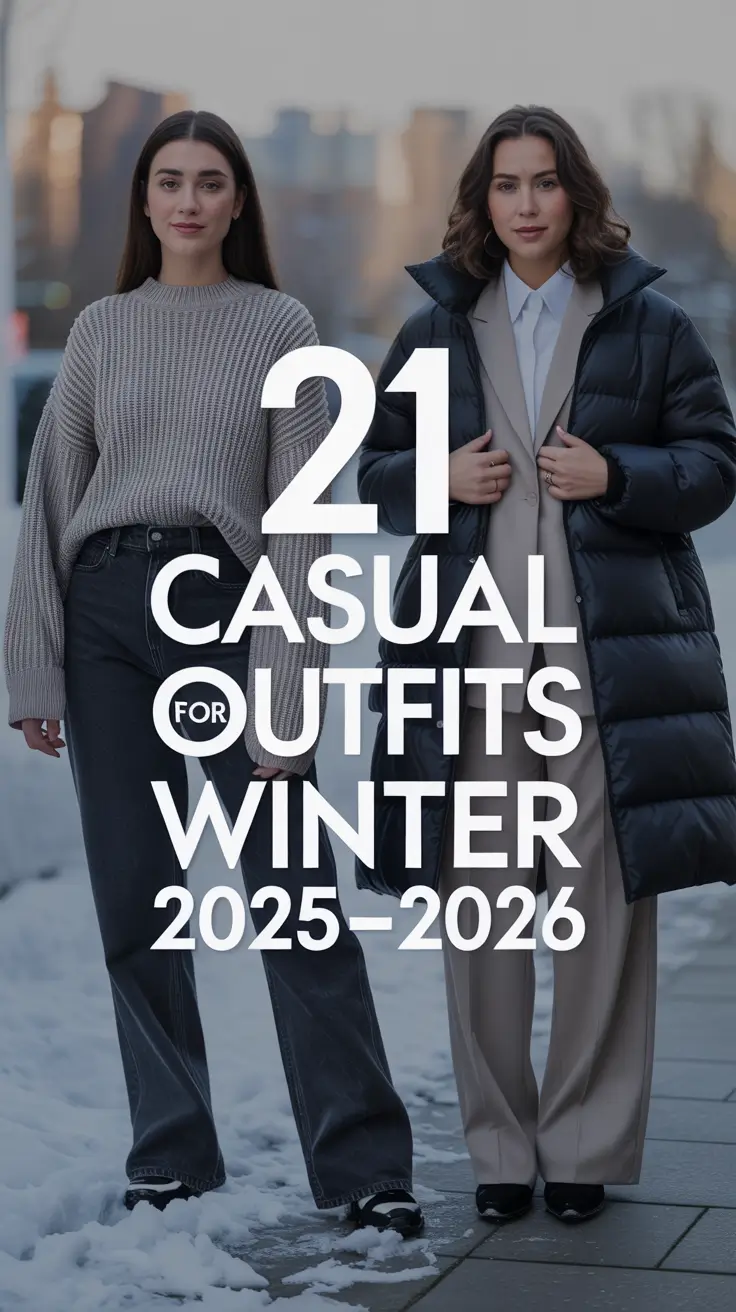 Casual Outfits for Winter 2025–2026: Chic and Comfy Style Ideas for Women