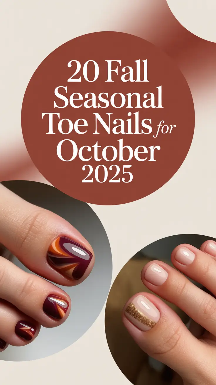 Fall Seasonal Toe Nails for October 2025 – Trendy Colors & Designs