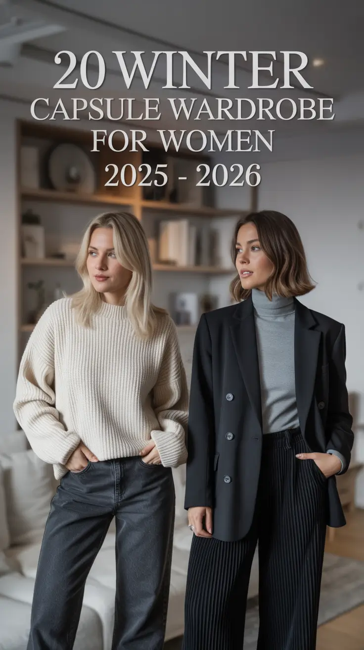 Winter Capsule Wardrobe for Women 2025 – 2026: Chic Outfits for Travel and Work Office Wear