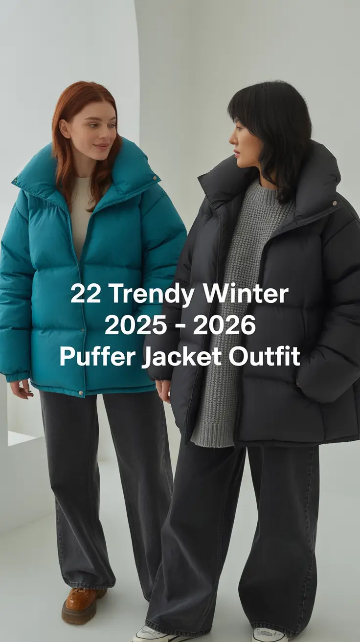 Trendy Winter 2025 – 2026 Puffer Jacket Outfit: Stylish Ideas for Women
