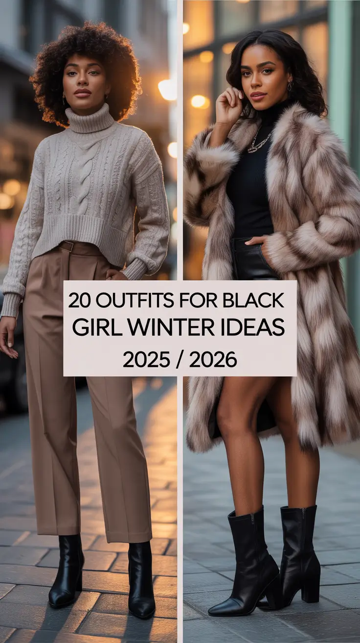 Outfits for Black Girl Winter Ideas 2025 / 2026: Stylish Looks for Cold Days