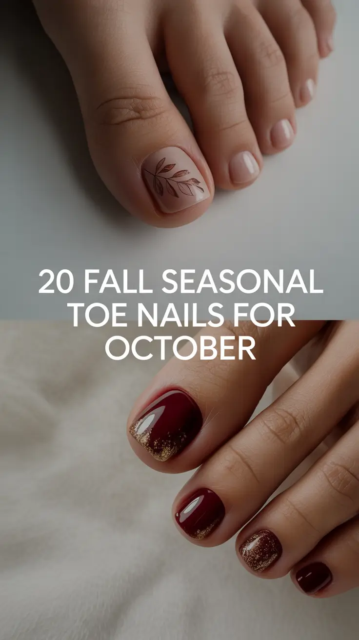 Fall Seasonal Toe Nails for October 2025 – Trendy Colors & Designs