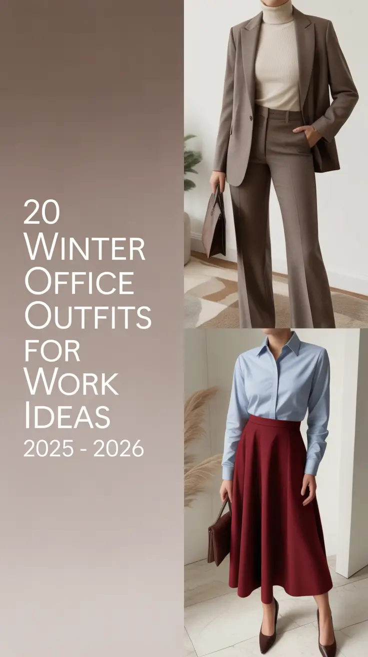 Winter Office Outfits for Work Ideas 2025 – 2026: Classy, Chic & Cozy Inspo for Women