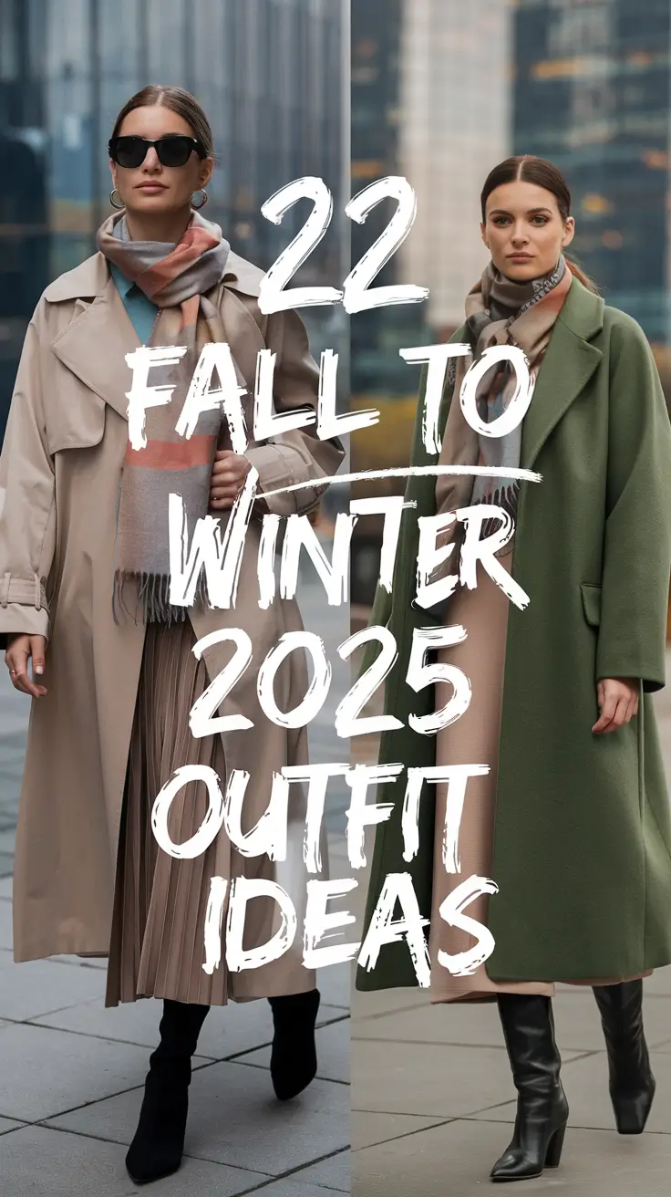 Fall to Winter 2025 Outfit Ideas: Chic & Casual Looks for Women