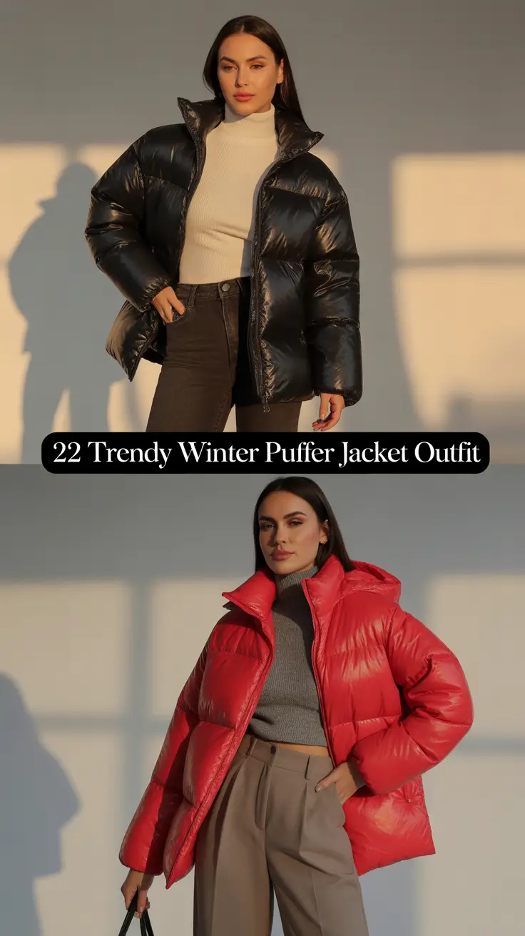 Trendy Winter 2025 – 2026 Puffer Jacket Outfit: Stylish Ideas for Women