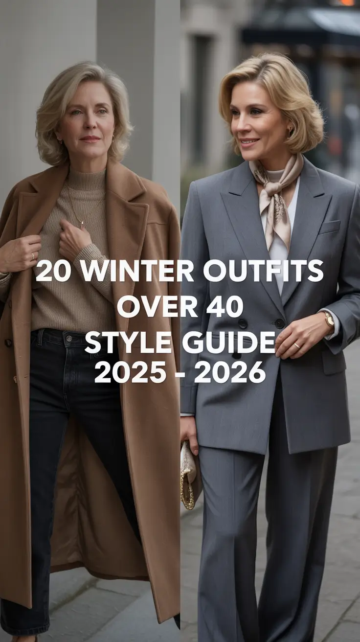 Winter Outfits Over 40 Style Guide 2025 – 2026: Classy & Comfy Inspiration