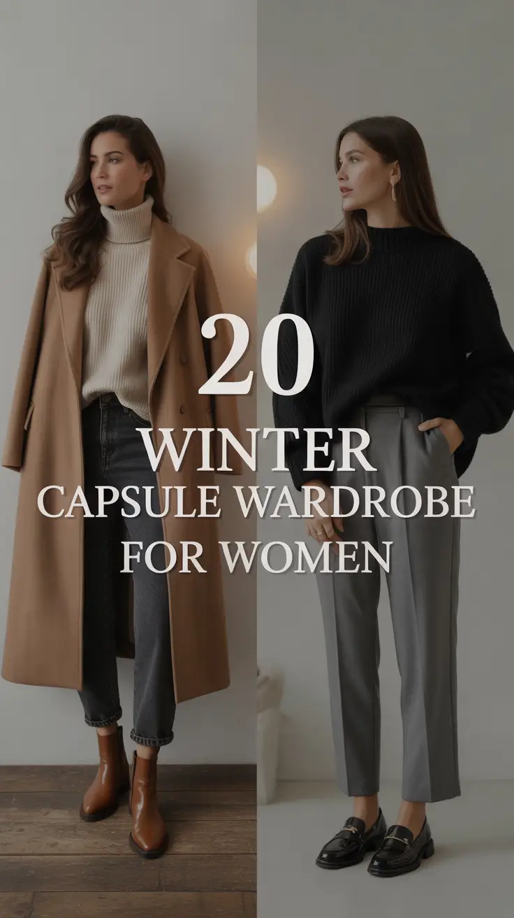 Winter Capsule Wardrobe for Women 2025 – 2026: Chic Outfits for Travel and Work Office Wear