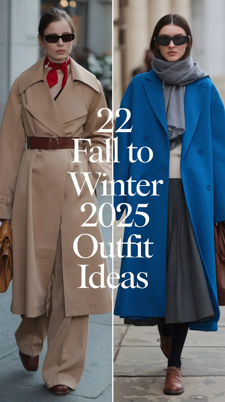 Fall to Winter 2025 Outfit Ideas: Chic & Casual Looks for Women