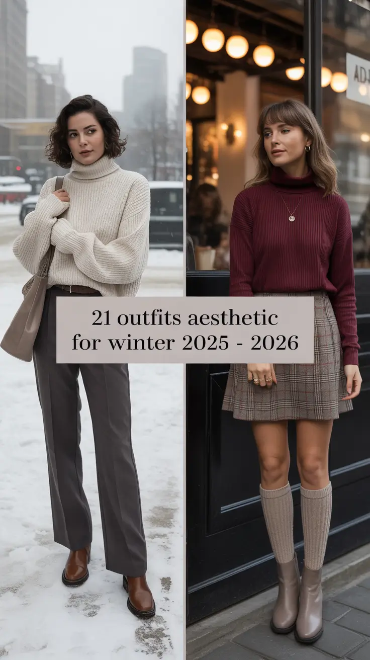 Outfits Aesthetic for Winter 2025 – 2026: Classy, Cozy & Cute Looks