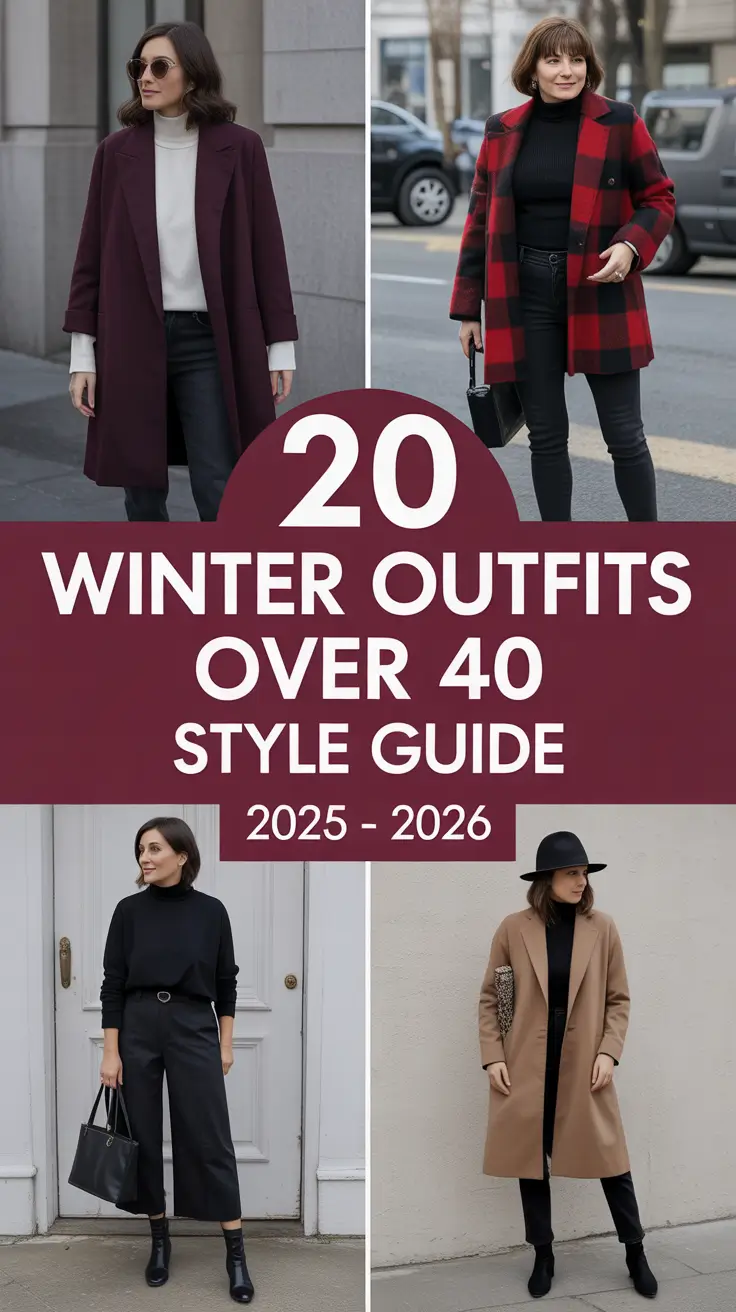 Winter Outfits Over 40 Style Guide 2025 – 2026: Classy & Comfy Inspiration