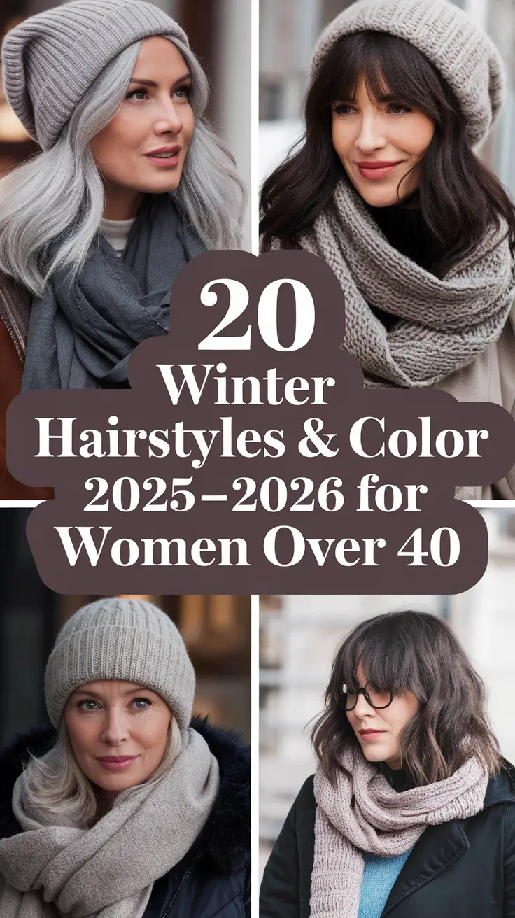 Winter Hairstyles & Color 2025–2026 for Women Over 40: Modern, Elegant & Trending Cuts