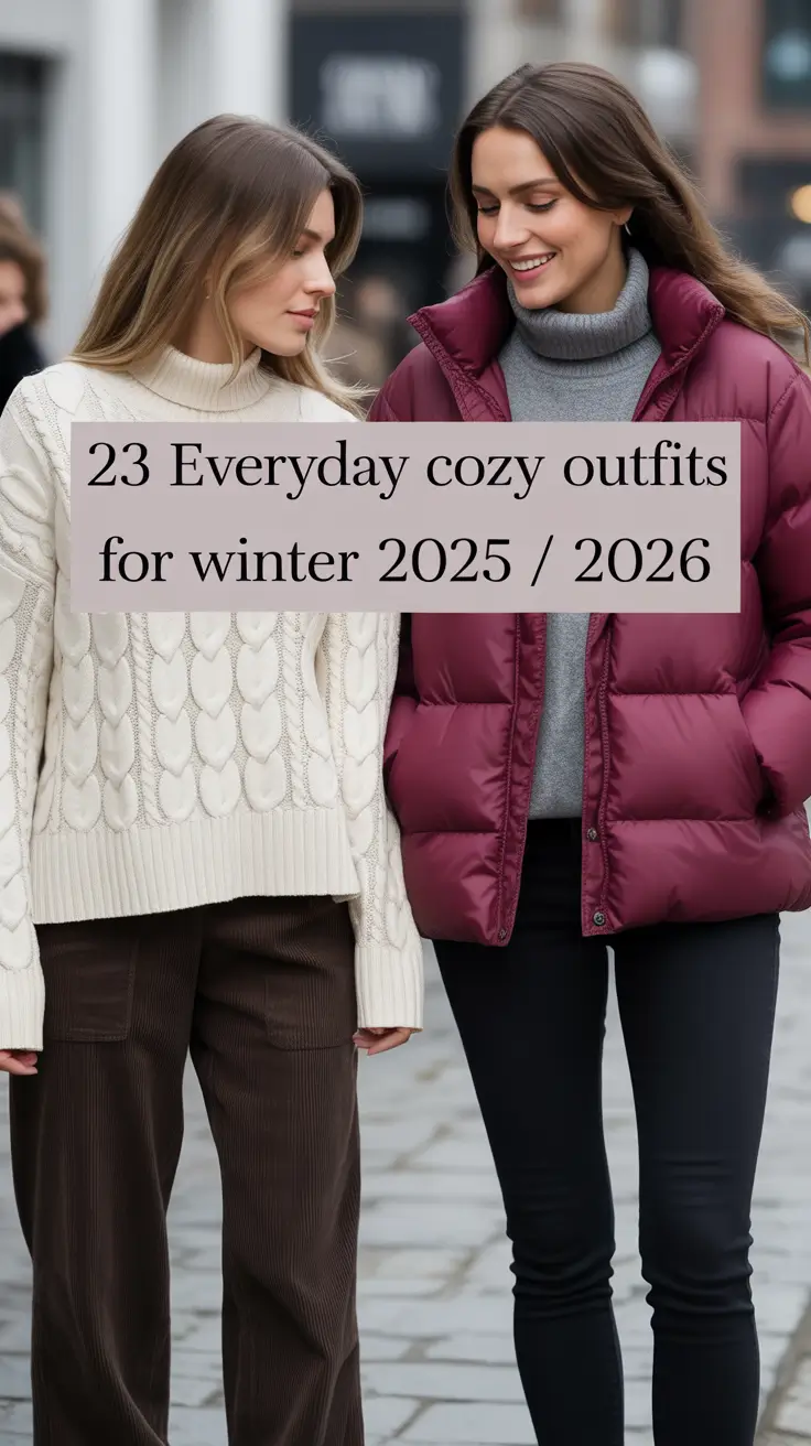 Everyday Cozy Outfits for Winter 2025 / 2026 – Cute & Comfy Ideas with Coats