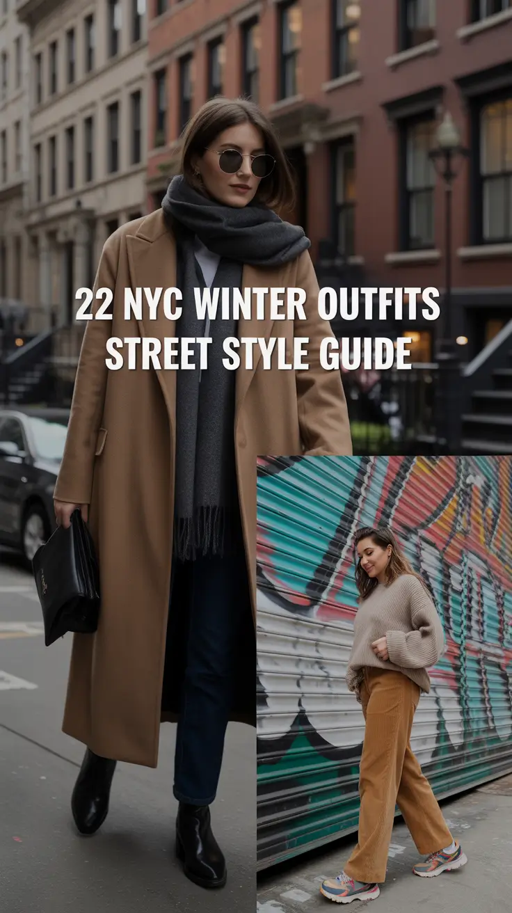 NYC Winter Outfits 2025 / 2026 Street Style Guide: Chic Cold Weather Inspo for Women