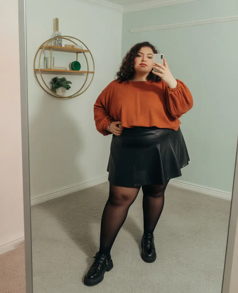 Plus Size Outfits for Winter 2025 / 2026 Leather and Spice Attitude